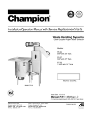 Champion P5-27 Installation/Operation Manual With Service Replacement Parts