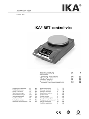 IKA RET control-visc Operating Instructions Manual