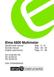 Elma Instruments 6800 User Manual