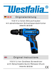 Westfalia 88 03 68 Original Instructions Manual