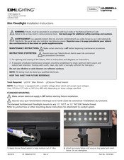 HUBBELL LIGHTING Kim Lighting Floodlight Installation Instructions Manual