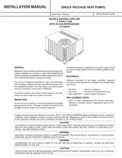 Unitary Products Group BAUZ Series Installation Manual