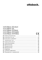 Otto Bock 4143 Manu 3D Basic Instructions For Use Manual