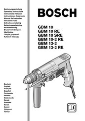 Bosch GBM 10-2 RE Operating Instructions Manual
