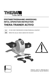 THERA TRAINER ACTIVO Initial Operation Instruction