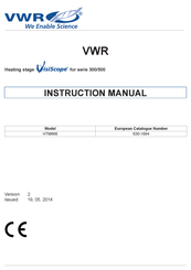 VWR VisiScope HTM666 Instruction Manual