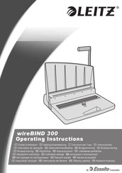LEITZ wireBIND 300 Operating Instructions Manual