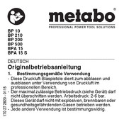 Metabo BPA 15 S Manual