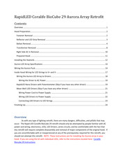 RapidLED Coralife BioCube 29 Aurora Array Retrofit Retrofit Manual