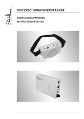 Fahl Voicetec Instructions For Use Manual