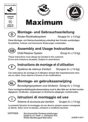 storchenmuhle Maximum Assembly And Usage Instructions