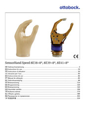 Otto Bock SensorHand 8E39 8 Instructions For Use Manual