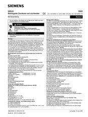 Siemens SIRIUS 3SB3 Operating Instructions Manual