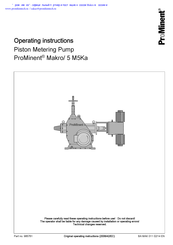 ProMinent Makro/ 5 M5Ka Operating Instructions Manual