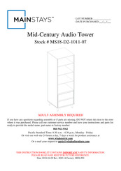 Mainstays MS18-D2-1011-07 Assembly Manual