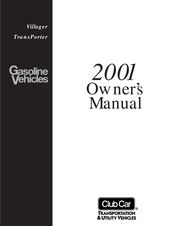 Club Car 2001 Villager Owner's Manual