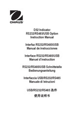 Ohaus D52 Instruction Manual