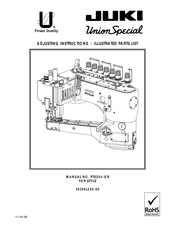 JUKI Union Special 36200L220-60 Adjusting Instructions And Illustrated Parts List