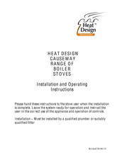 Heat Design Causeway Series Installation And Operating Instructions Manual