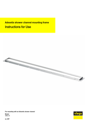 Viega Advantix 4982.45 Instructions For Use Manual