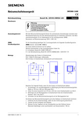 Siemens 3WX3666-7JA00 Instructions Manual