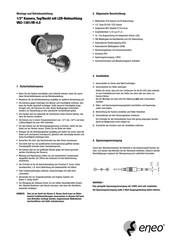 Eneo VKC-1361/IR-4.0 Installation And Operating Instructions Manual