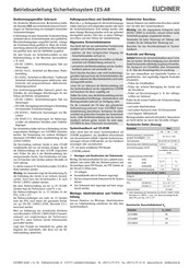 EUCHNER CES-AR Operating Instructions Manual