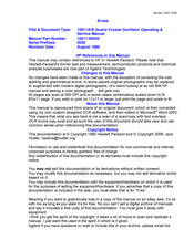 HP 10811B Operating & Service Manual