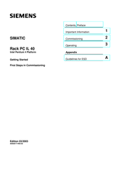Siemens SIMATIC Rack PC IL 40 Getting Started