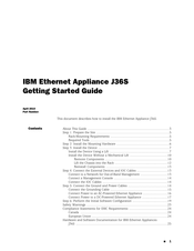 IBM J36S Getting Started Manual