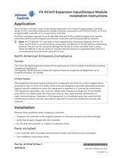 Johnson Controls FX-PCX47 Installation Instructions Manual