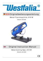 Westfalia 84 38 60 Original Instruction Manual