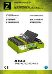 Zipper Maschinen ZI-FS115 User Manual