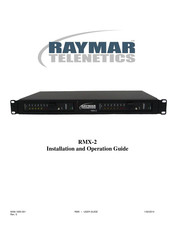 Raymar RMX-2 Installation And Operation Manual