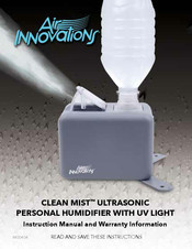 Air innovations CLEAN MIST Instruction Manual And  Warranty Information