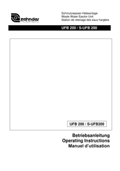 Zehnder Pumpen UFB 220/40 Operating Instructions Manual