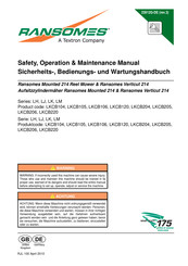 Textron Ransomes LKCB204 Safety, Operation & Maintenance Manual