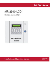 Secutron MR-2300-LCD Installation And Operation Manual