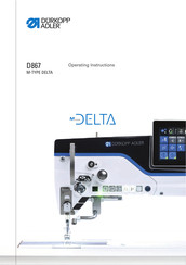 DURKOPP ADLER M-Type Delta D867 Operating Instructions Manual