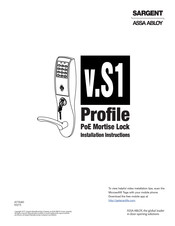 Assa Abloy Sargent Profile v.S1 Installation Instructions Manual