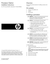 HP ProLiant BL495c Generation 6 (G6) Installation Instructions