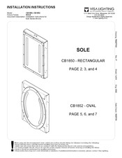 Visa Lighting Sole CB1850 Installation Instructions Manual