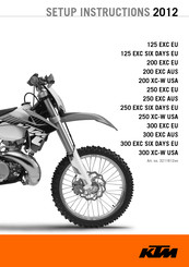 KTM 200 XC-W USA 2012 Setup Instructions