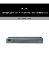 Lilin 8ch PoE Network Video Recorder Series Installation Manual