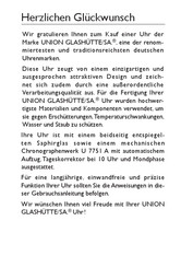 Union Glashuette U 7751 A Manual