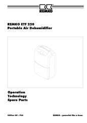 Remko ETF 220 Operation,Technology,Spare Parts