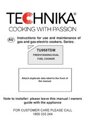 Technika TU958TDM Instructions For Use And Maintenance Manual