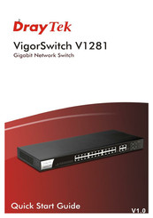 Draytek VigorSwitch V1281 Quick Start Manual