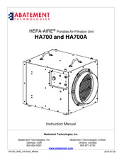 ABATEMENT HEPA-AIRE HA700 Instruction Manual