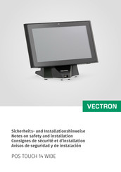 Vectron POS Touch 14 Wide Notes On Safety And Installation